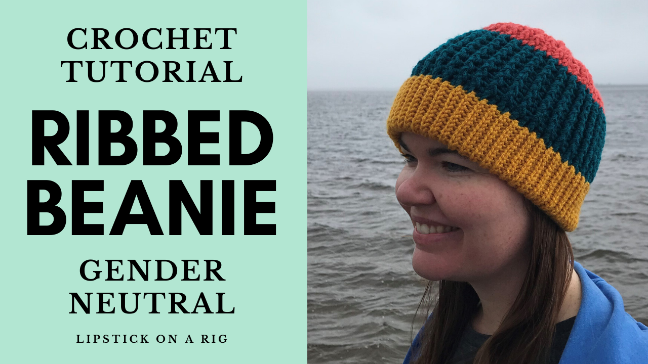 How to Crochet Beanie Tutorial Ribbed Beanie Pattern Crochet With Julie
