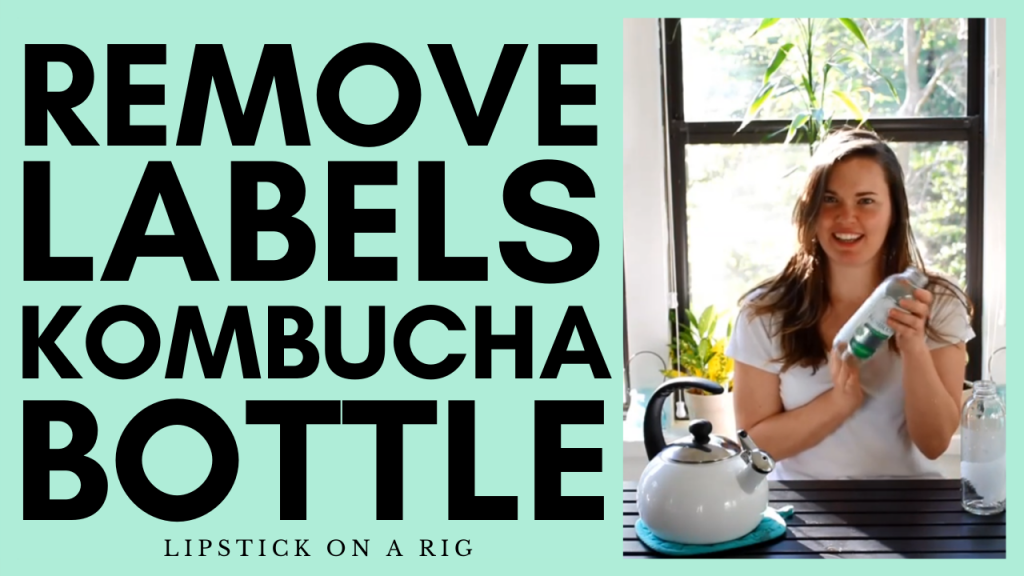 how to remove label from kombucha bottle