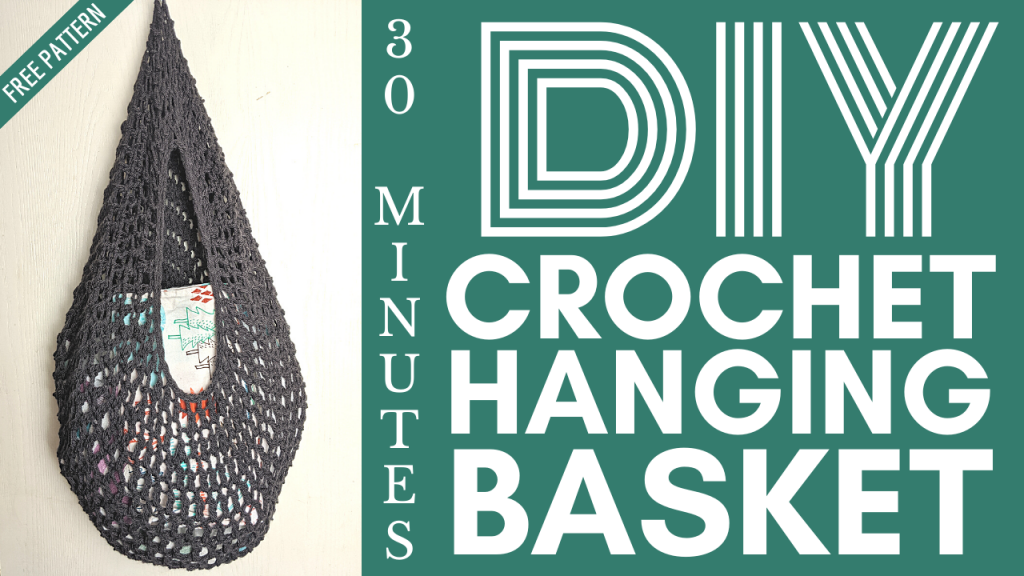 diy crochet hanging basket