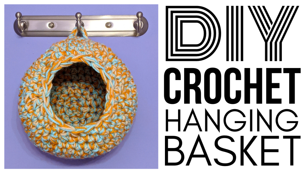 How to crochet a small hanging basket - DIY chunky yarn