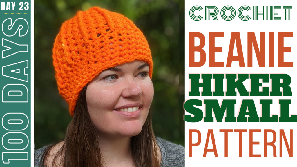 diy crochet beanie - day 23 - crochet beanie for hiker - small