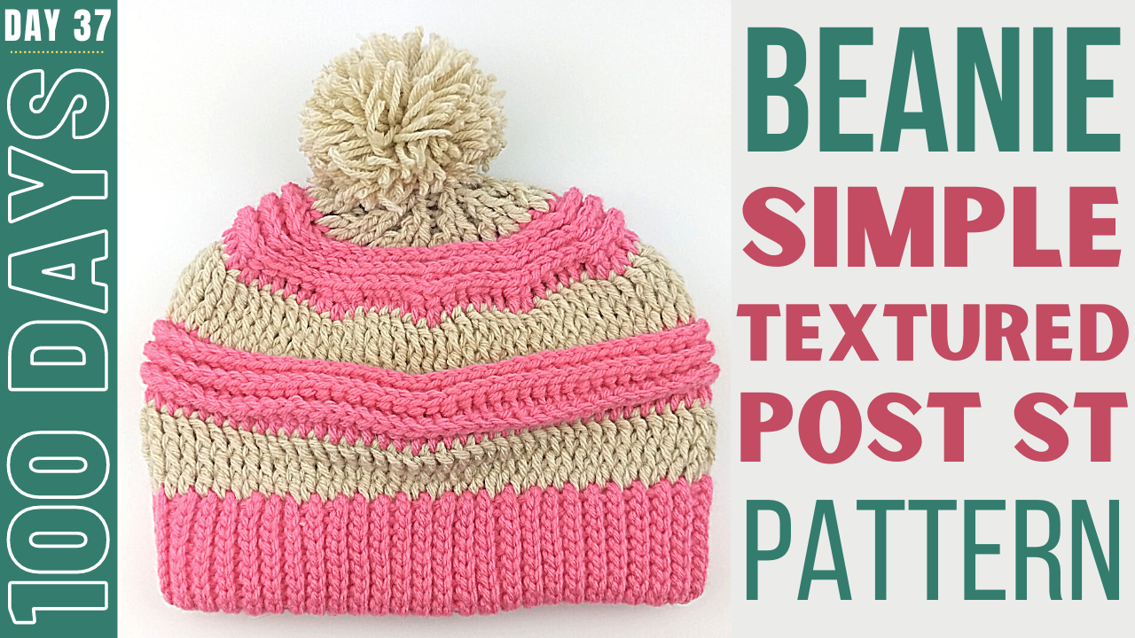 DIY Crochet Beanie Day 37 Crochet KnitLike Beanie Crochet With Julie