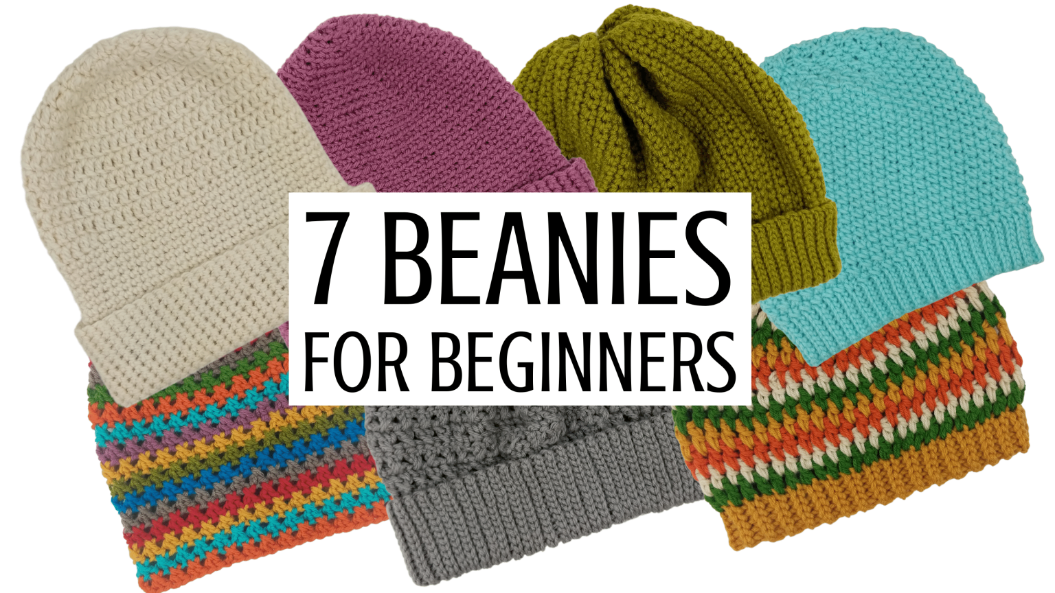 7 Easy Crochet Beanies for Beginners Crochet With Julie