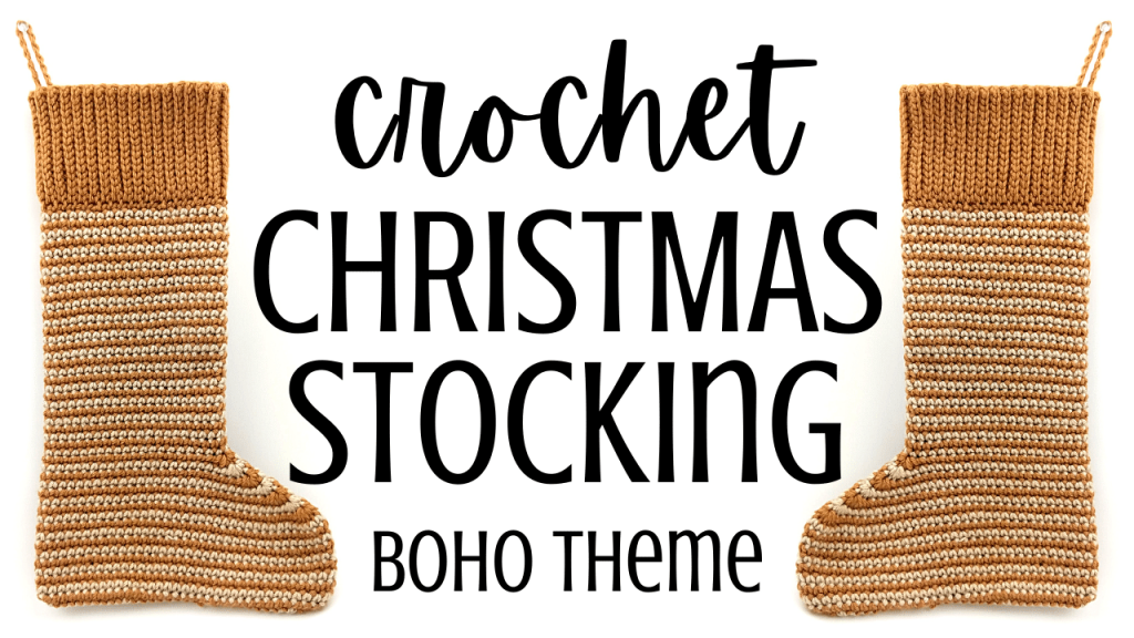 Crochet Striped Christmas Stocking