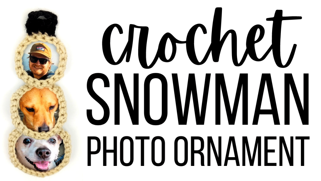 EASY Crochet Snowman Photo Wreath