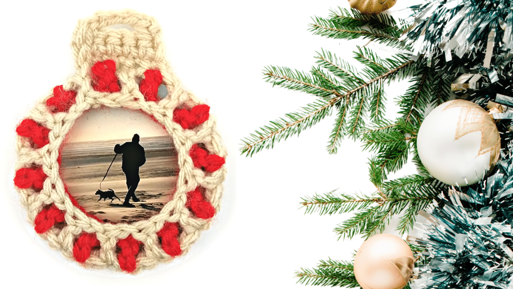 Easy Crochet Photo Ornament - DIY Personalized Ornament