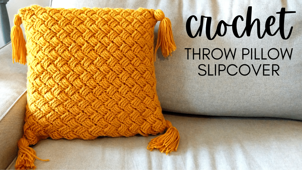 How to Crochet Throw Pillow Slipcover - Crochet With Julie