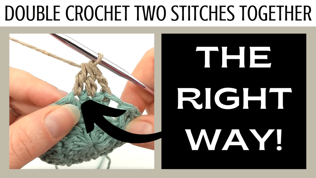 Double Crochet two together the right way DC 2together 2