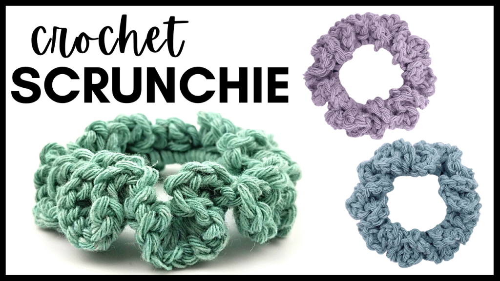 Hair Scrunchie Crochet Pattern Tutorial